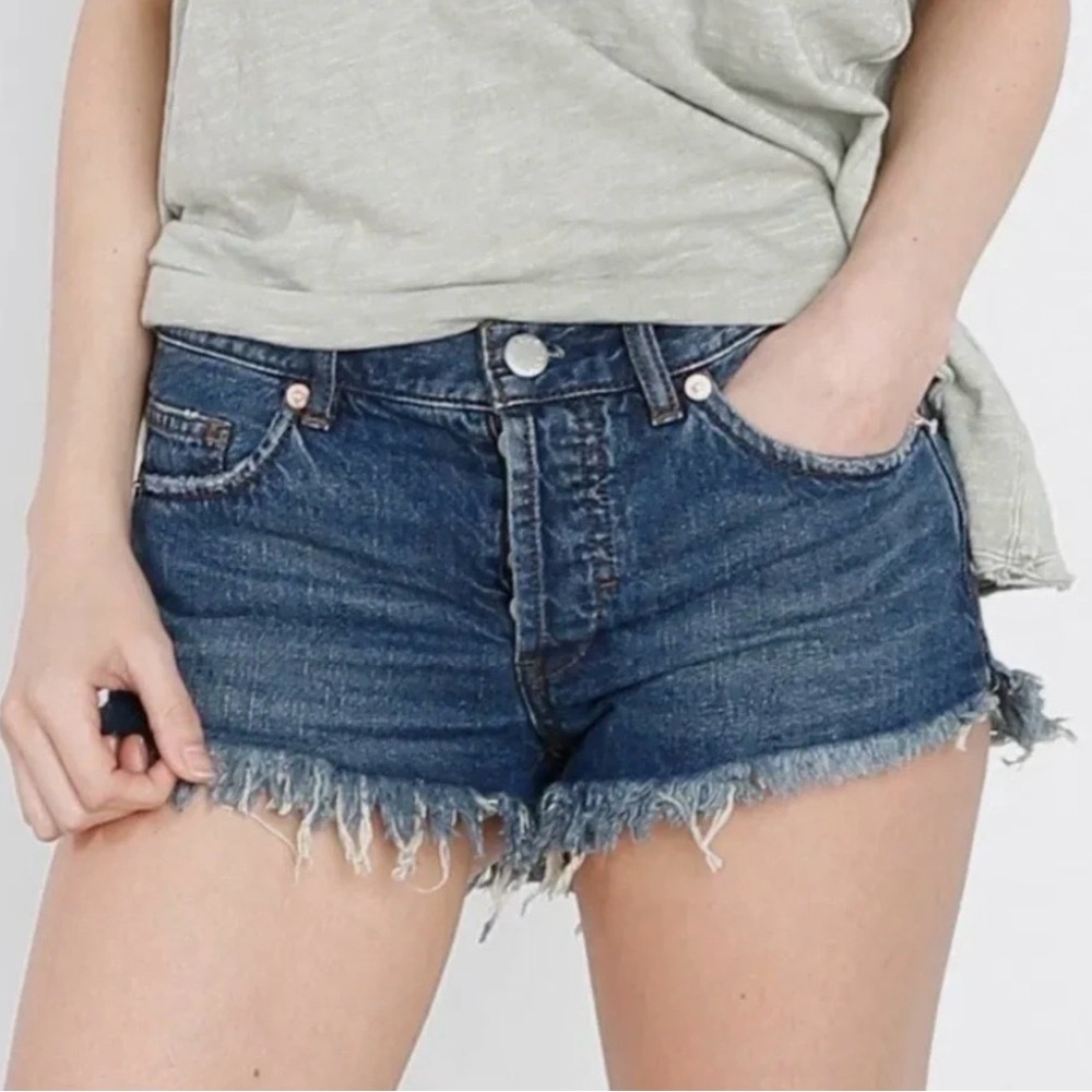 Free People We The Free Dark Denim Shorts 26